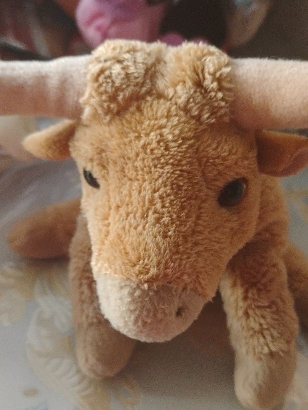 Plush Brown Bull Stuffed Animal - Soft Kids Toy